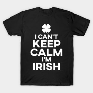 'Keep Calm Irish Lucky' Cool St. Patrick Day Shamrock T-Shirt